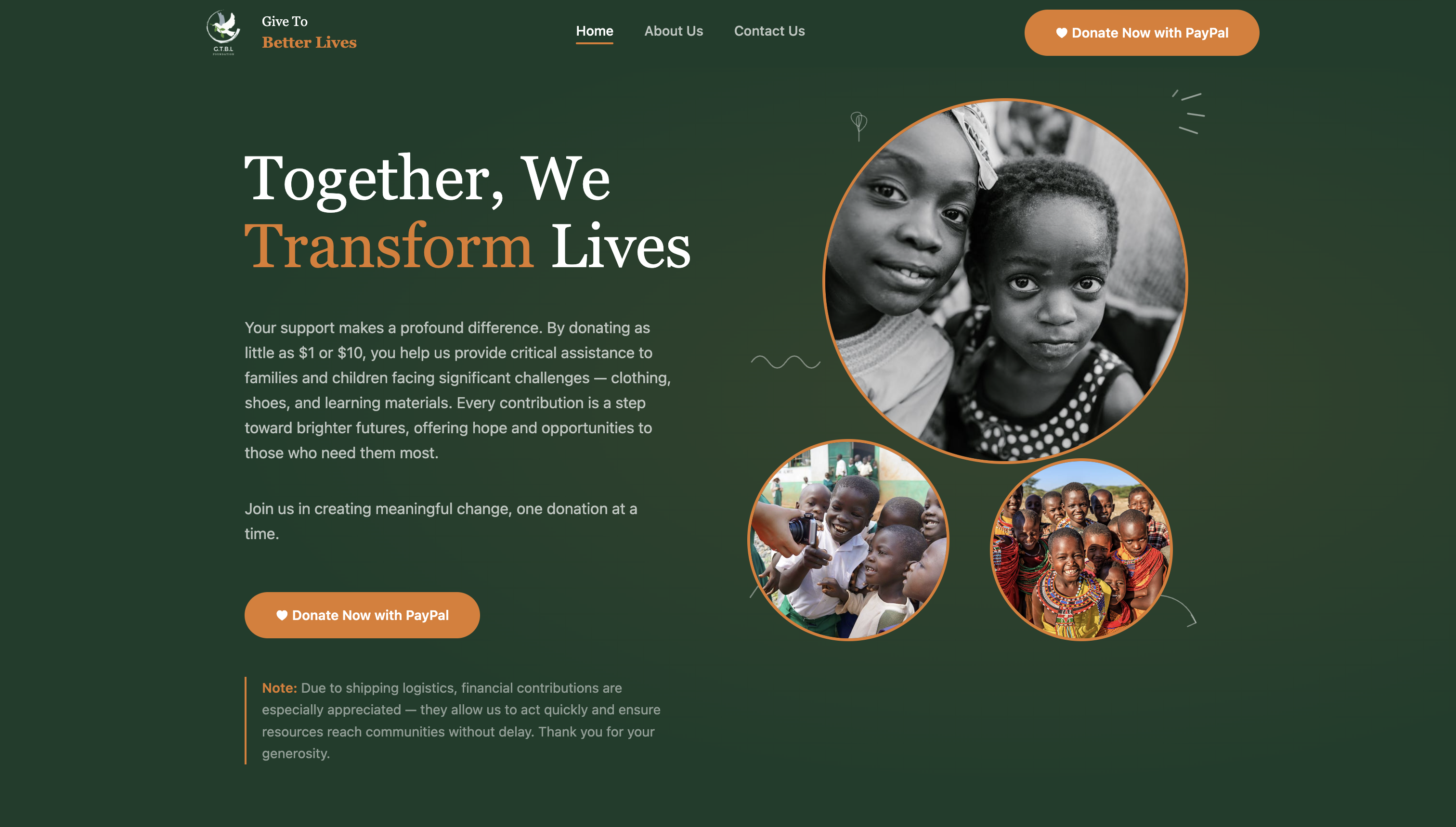 Give To Better Lives screenshot 1