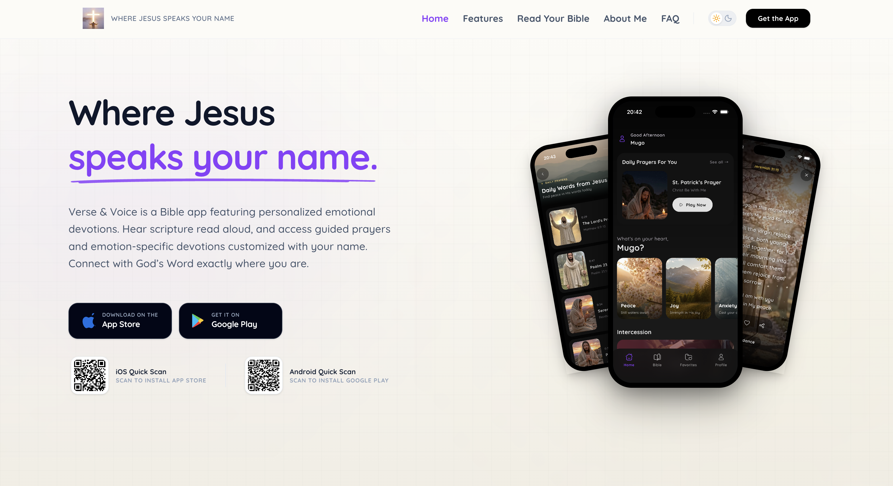 Verse & Voice Website screenshot 1